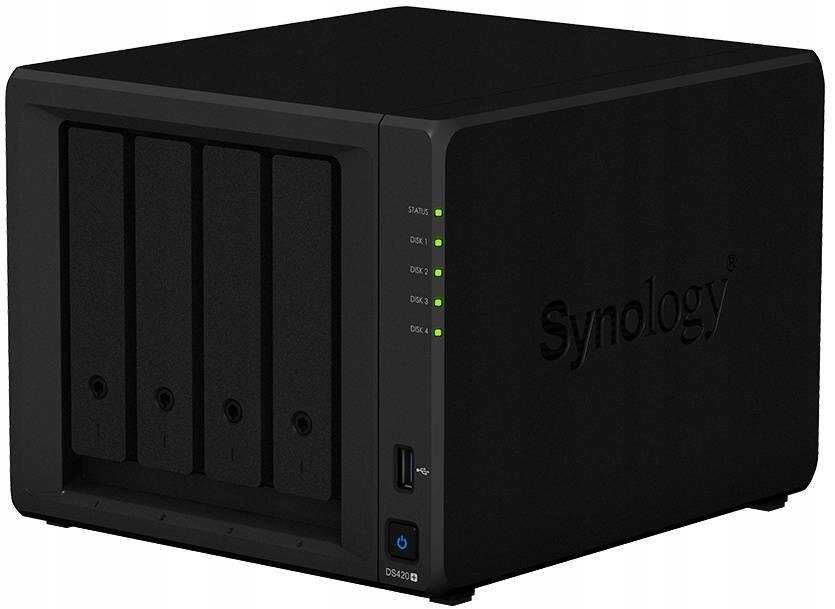 NAS Synology DS420+ (4xHDD, 2x2-2.9GHz, 2GB, 2xUSB, 2xLAN) - IRONWOLF