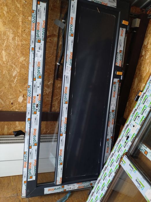 Sprzedam drzwi zewnętrzne PCV 210*100szer antracyt z klamką