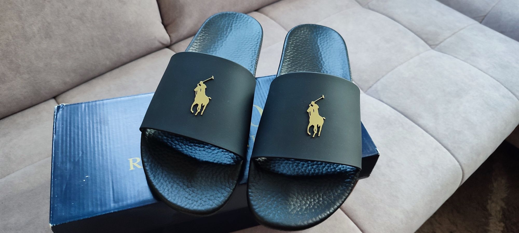 Klapki Ralph Lauren Signature Pony Slide r46