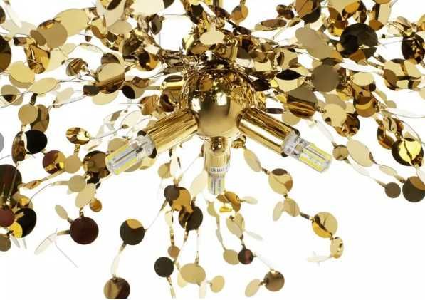 Lampa wisząca MONETE single złota - metal - NOWA, WYPRZEDAŻ MAGAZYNOWA