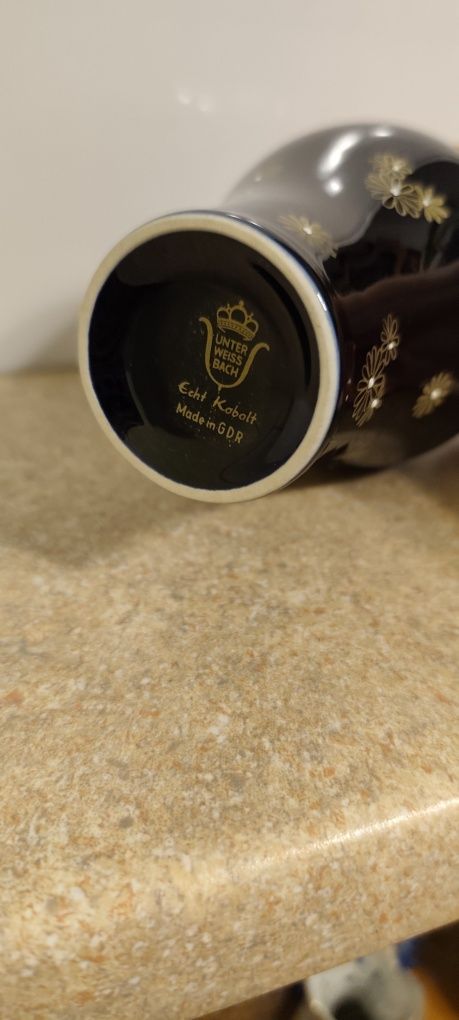 Kobaltowy wazon Unterweissbach porcelana