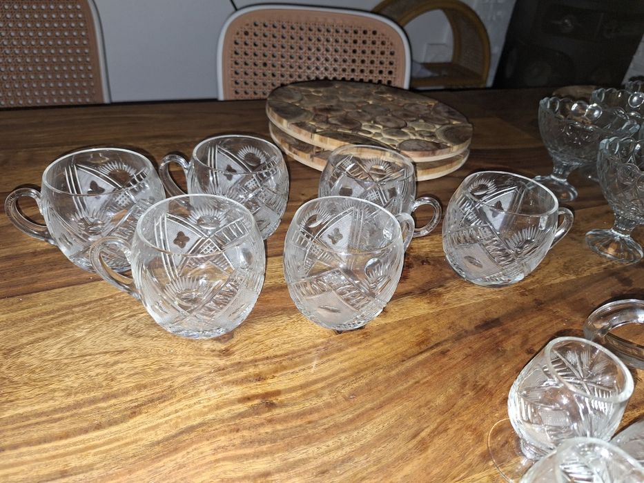 Sprzedam zestaw PRL vintage retro kryształ kryształy stare karafka kie