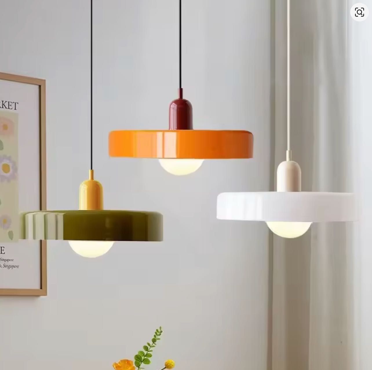 Nowa lampa Nordic pomarańczowa 35 cm