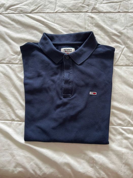 Polo Tommy Jeans manga comprida Azul