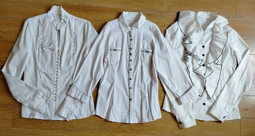 Шкільні білі блузки, шкільна форма для дівчаток