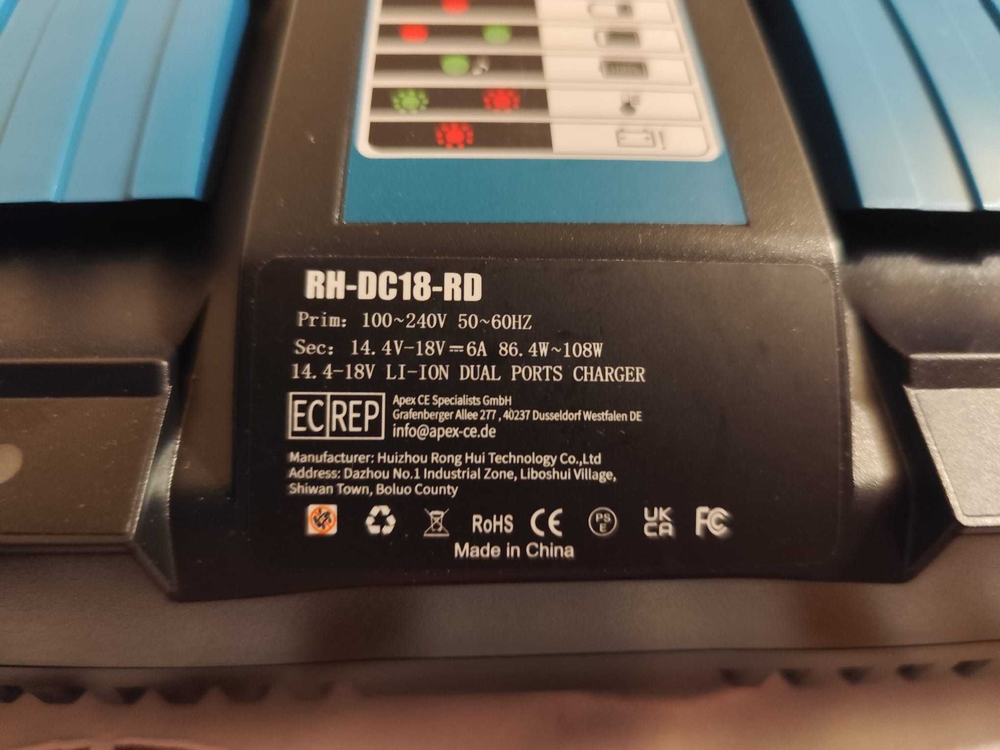 Ładowarka zamiennik Makita DC18RD 18V 2 Porty