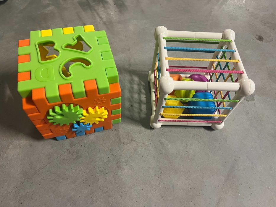 Pakiet zabawek - Ikea Mula, kostka sensoryczna, sorter, wbijak