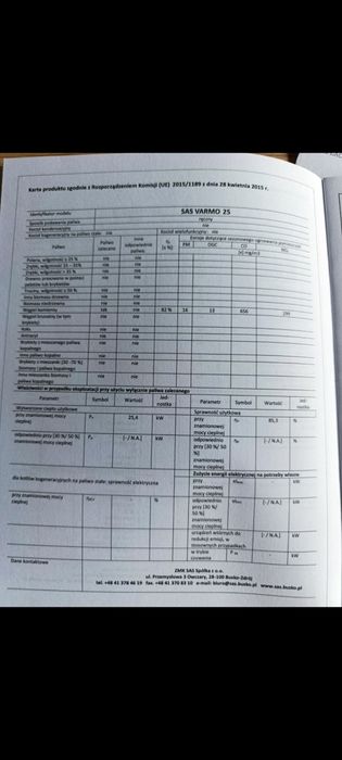 SAS VARMO 25KW kocioł zasypowy