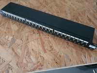 Patch panel/półka BKT 19" 1U, cat.5e,  24xRJ45, czarny