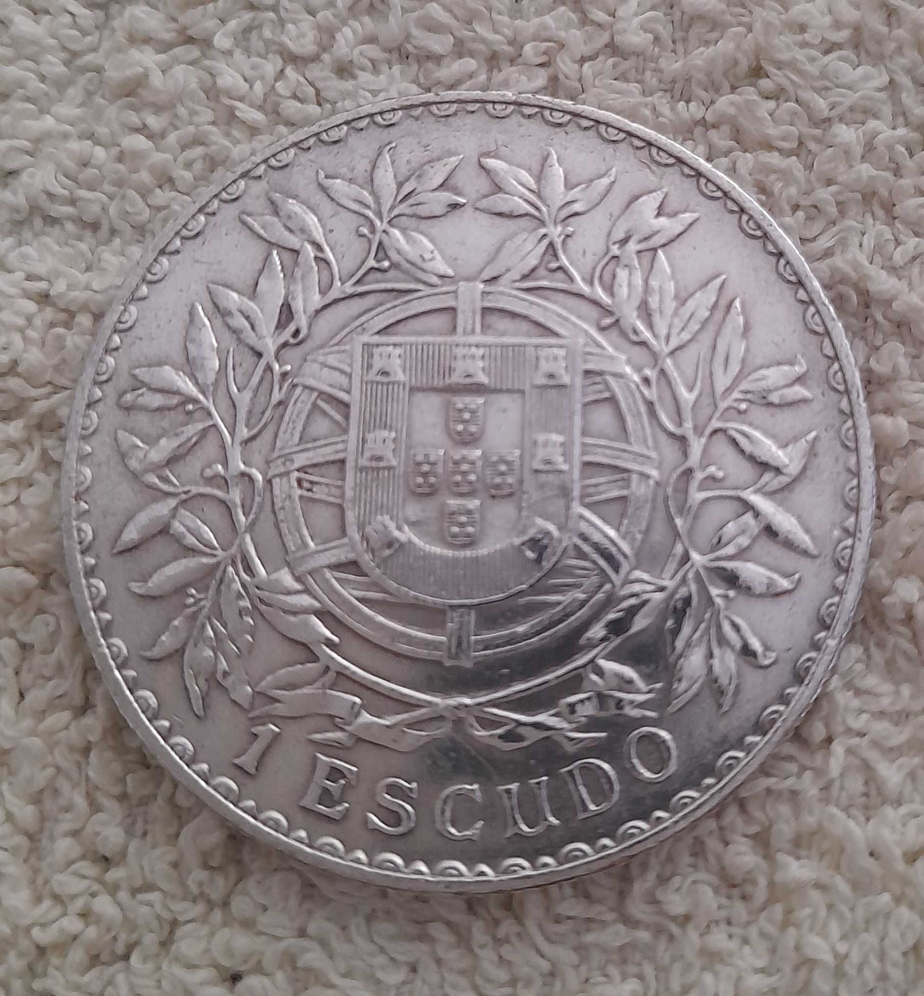 Moeda 1915 prata 1 escudo