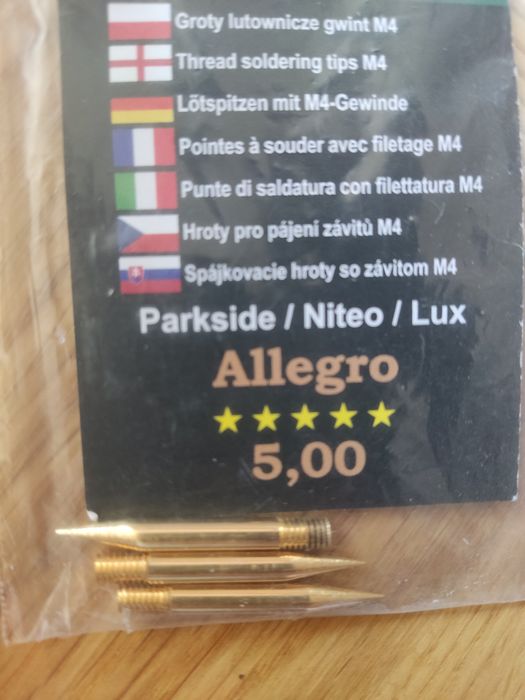 Groty M4 do lutownicy Parkside/LUX/Niteo/ZD