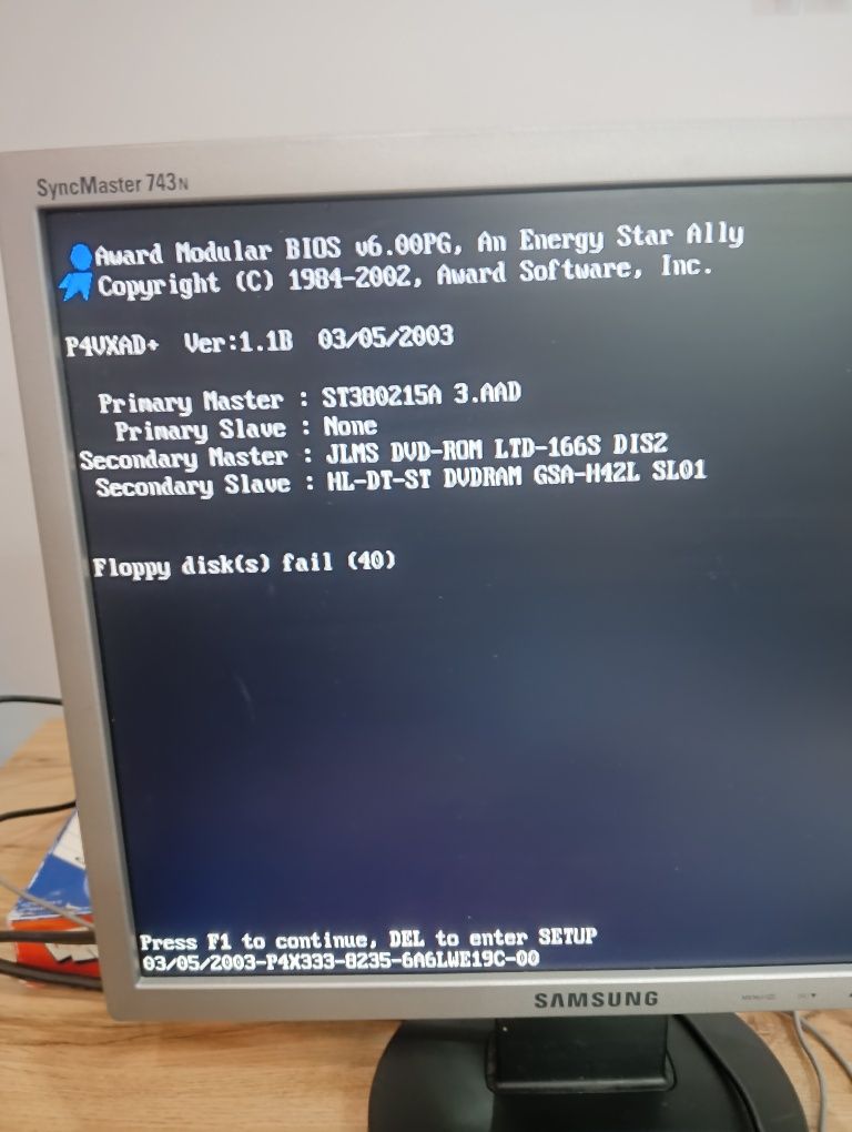Komputer stacjonarny monitor Samsung 17"