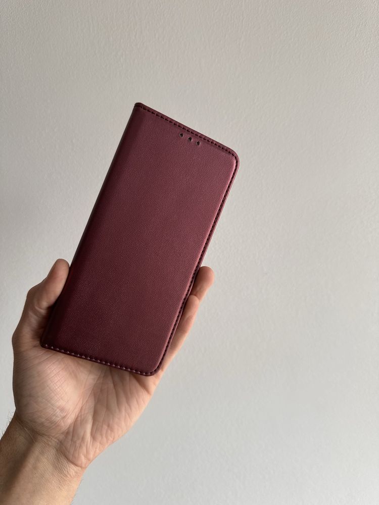 Etui Zamykane bergundowe do XIAOMI REDMI 13C 4G / 5G