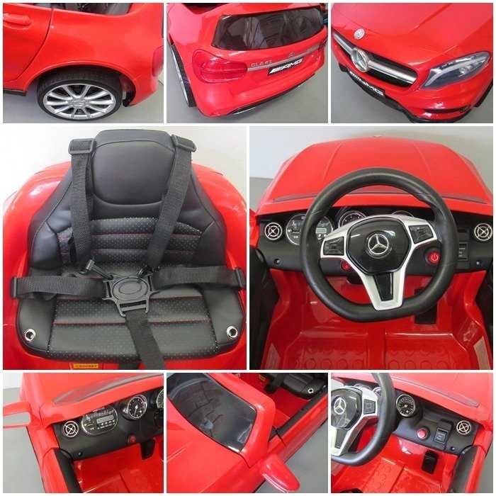 Mercedes GLA45 czerwony Miękkie koła Eva, miękki fotelik