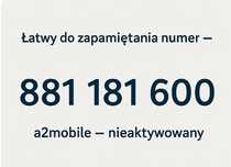Złoty numer 8*8*1 1*8*1* 6*0*0*a2mobile nieaktywowany