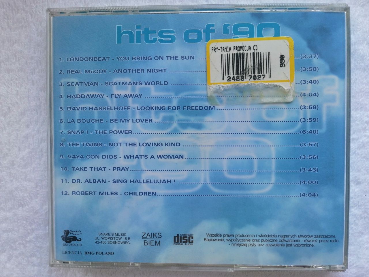 Płyta CD Hits of '90