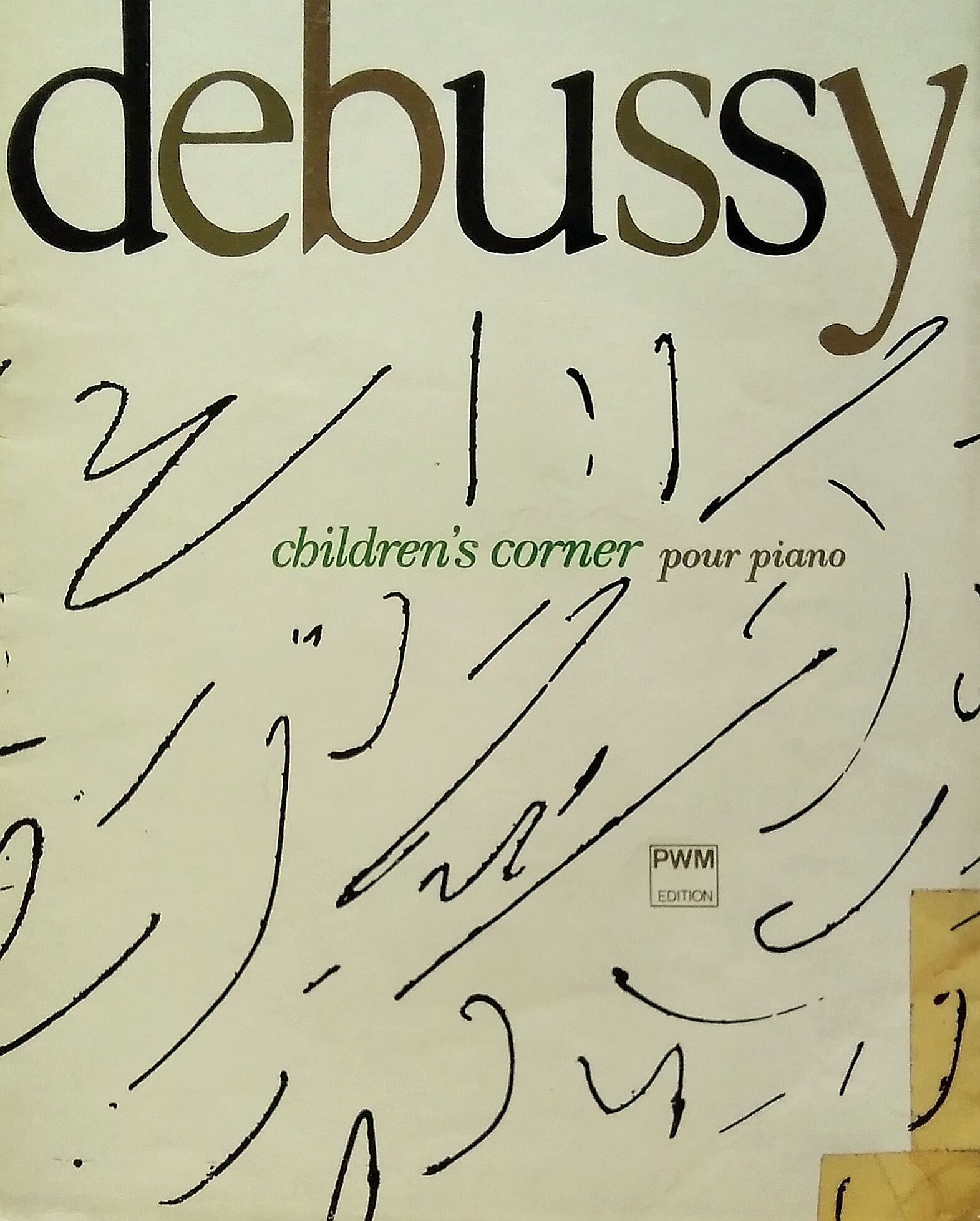 Nuty, C. Debussy, Kącik dziecięcy, Sześć dedykowanych utworów.PWM 1974