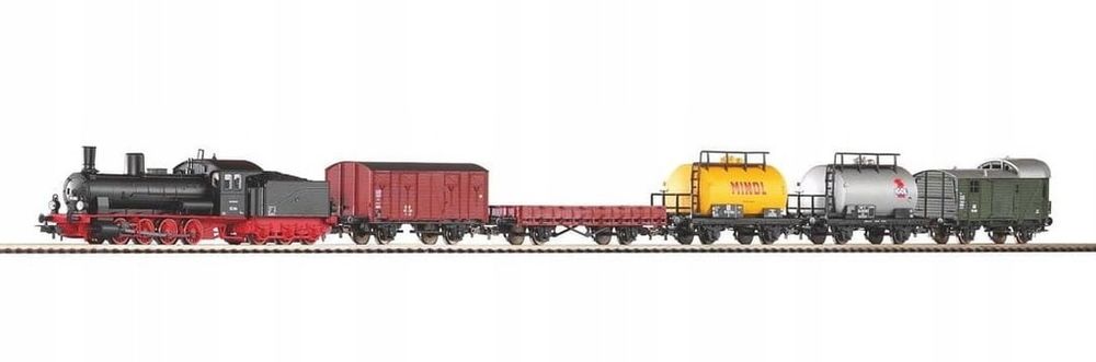 Piko 57123 - Zestaw startowy z parowozem G7 + 5 wagonów towarowych H0