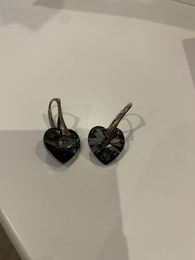 Czarne kolczyki Swarovski