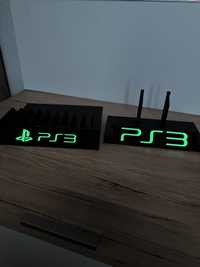 Stojak na gry i pada PlayStation 3 napis fluorescencyjny