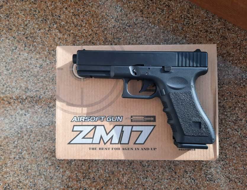 Пістолет zm17 глок cyma іграшковий пистолет детский на пульках 6 мм