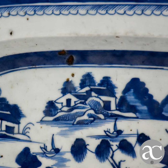 Travessa China, pagodes e Paisagem, Cantão, período Qianlong séc XVIII