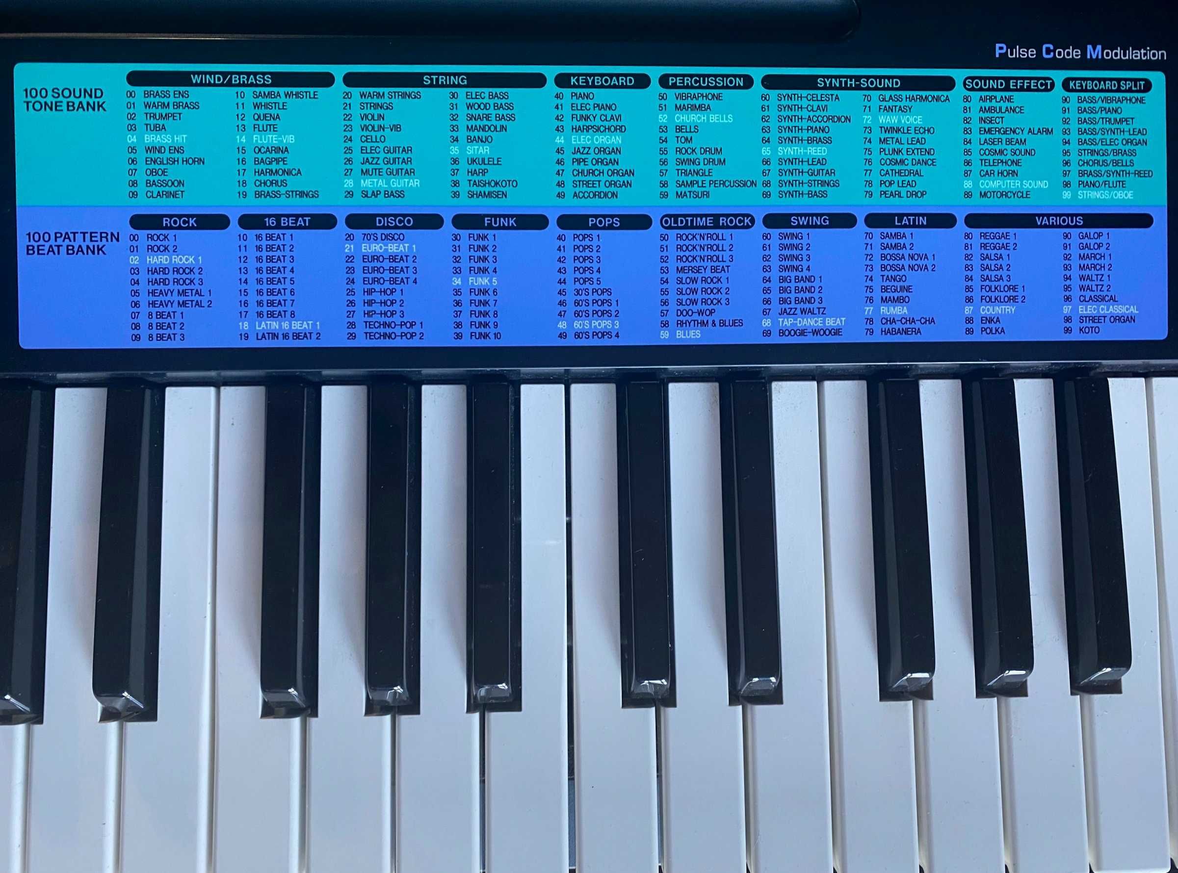 Teclado Casio CA-100 Tonebank | Piano Digital