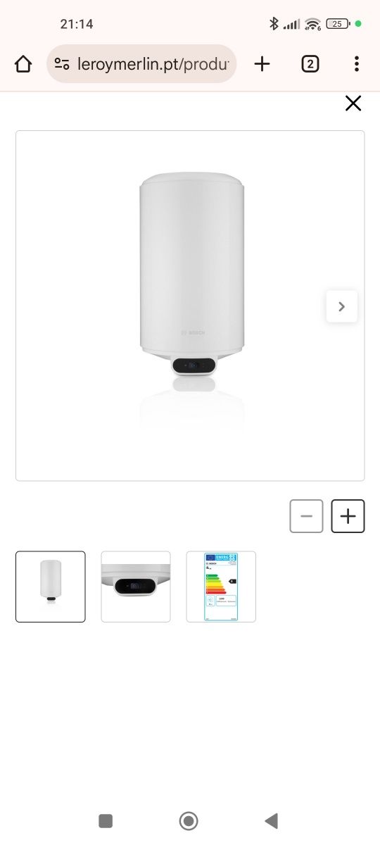 Termoacumulador BOSCH tronic tr 4000t 80l