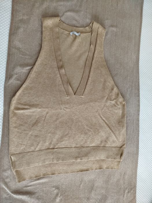 Colete de malha oversize mulher