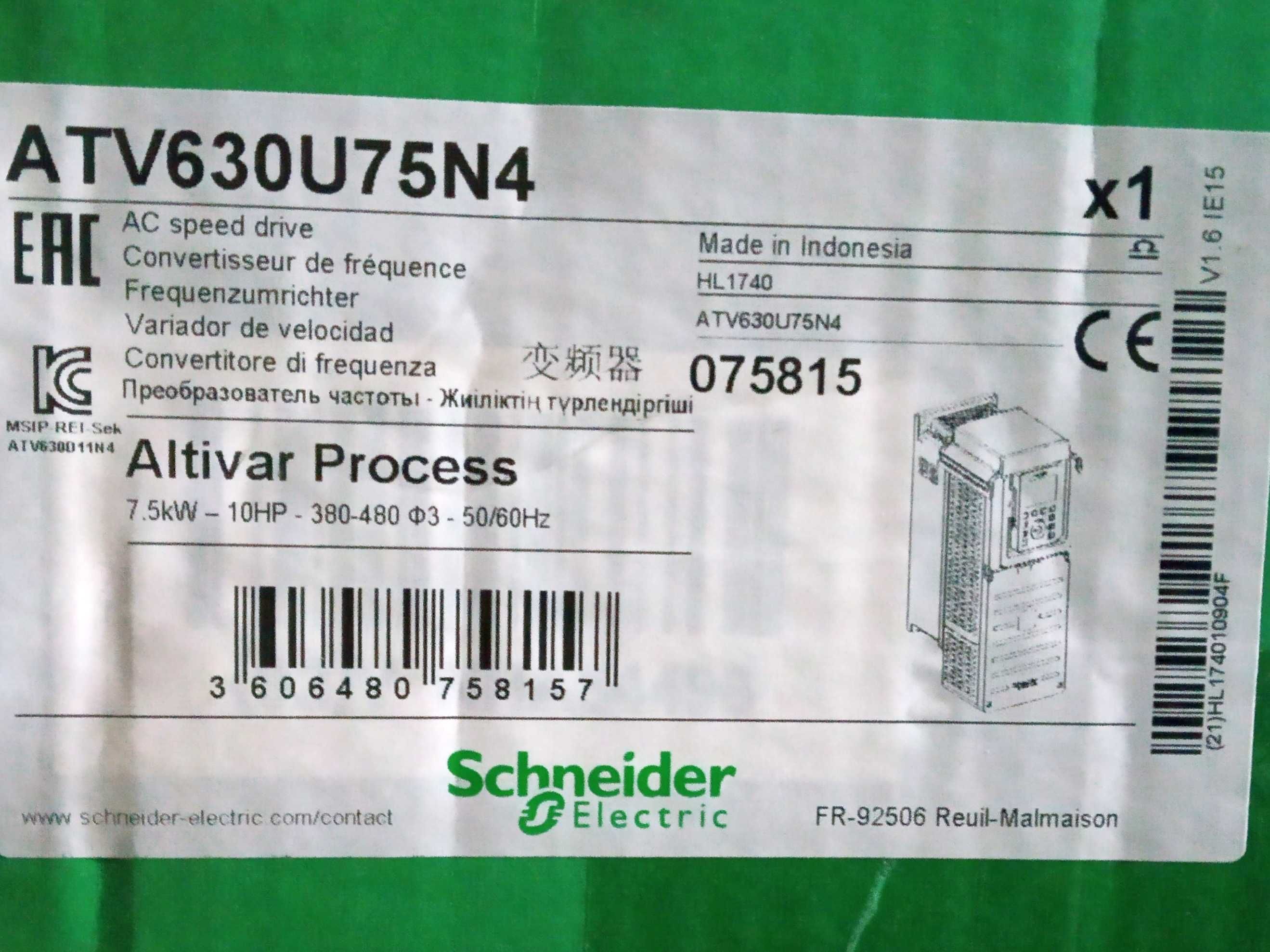 Falownik 7,5 kW Schneider Electric Altivar 630 ATV630 ATV630U75N4