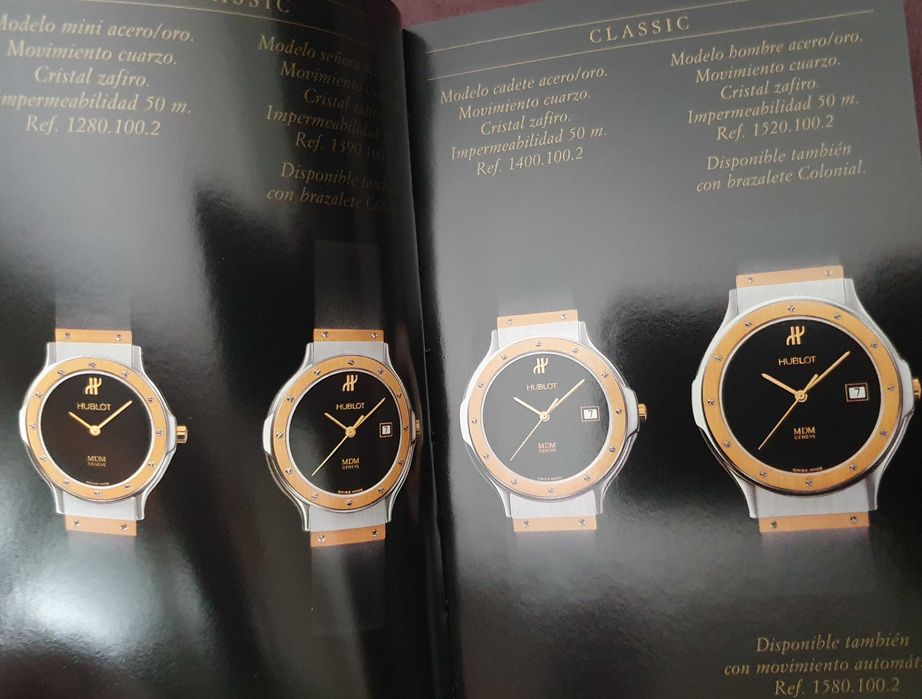 HUBLOT - MDM Geneve - Catálogo / Livro Oficial de Relógios - vintage