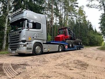 Transport maszyn budowlanych, rolniczych, palet, big bagów, domki