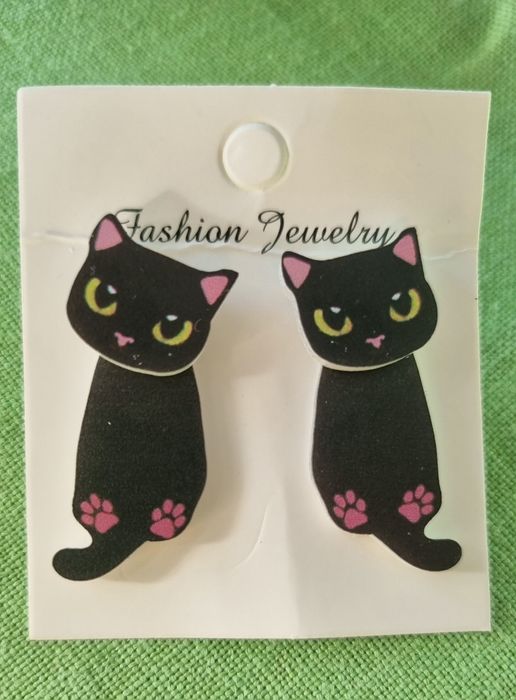 Kolczyki koty akrylowe