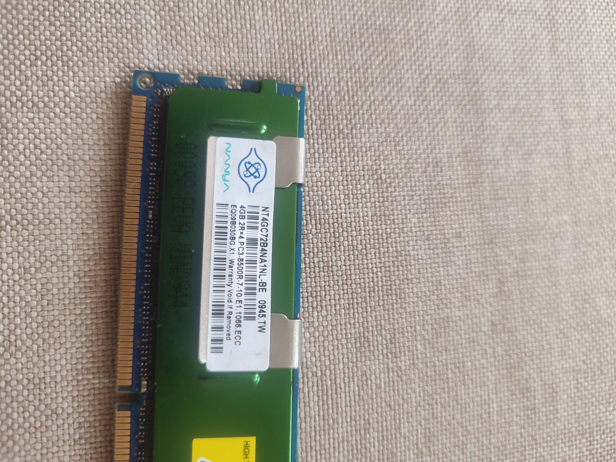 Pamięć serwerowa NANYA 4GB DDR3 ECC 2Rx4 PC3-10600R-9-10-E1