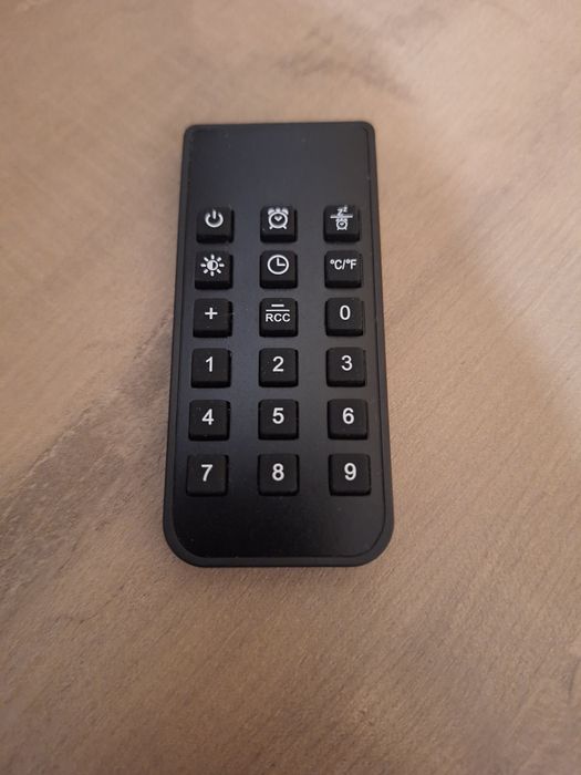 Zegar cyfrowy stacja pogodowa duży wyświetlacz z pilotem Nowy