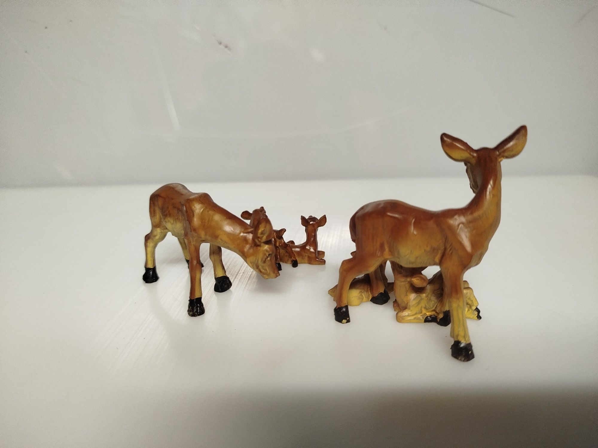 Sarenki, rodzina saren figurki do szopki bożonarodzeniowej 7cm żywica