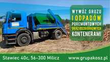 Wynajem Kontenerów na odpady pobudowlane, gruz, gabaryty - GRUPA KOSZ