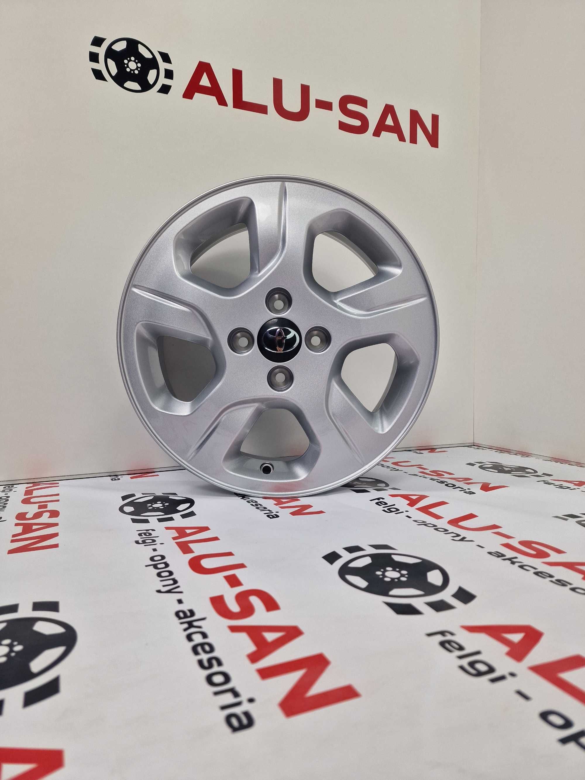 NOWE alufelgi TOYOTA 15" 4x100 AYGO COROLLA MR2 YARIS Srebrne