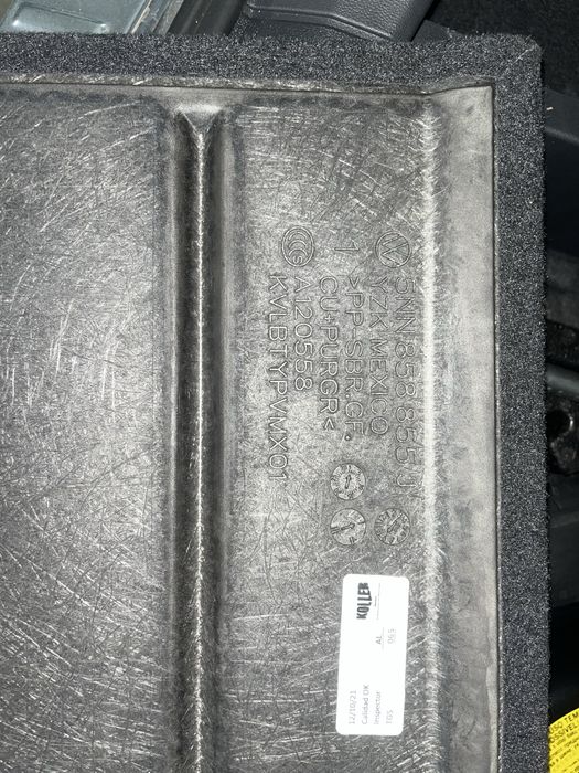 Пол багажника с ковриком черный под 3 ряда vw tiguan 2 2018 allspace