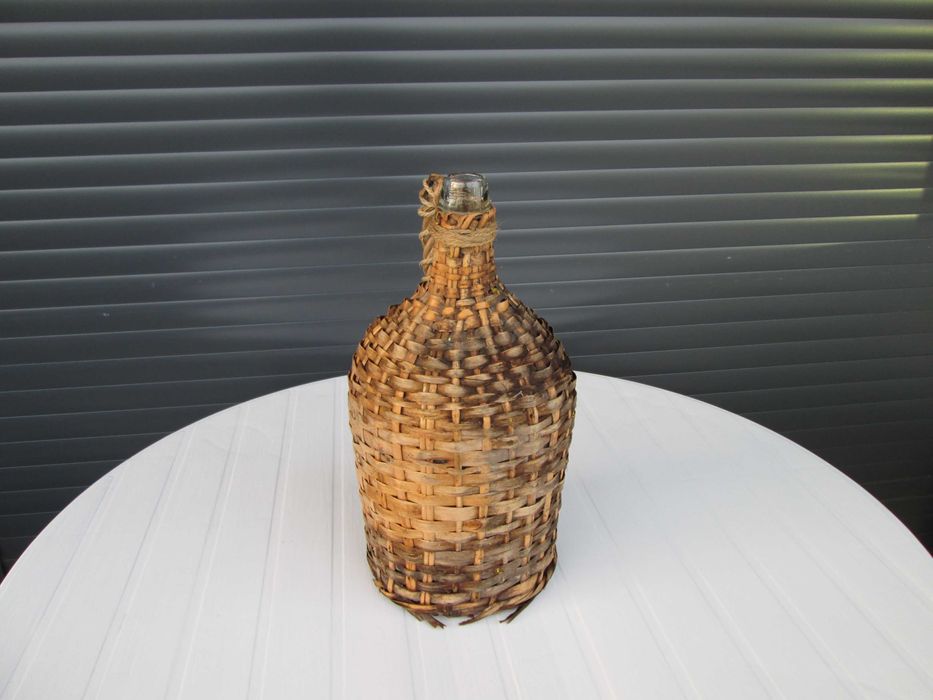 Garrafão de Vidro Empalhado de 5 Litros para Decoração