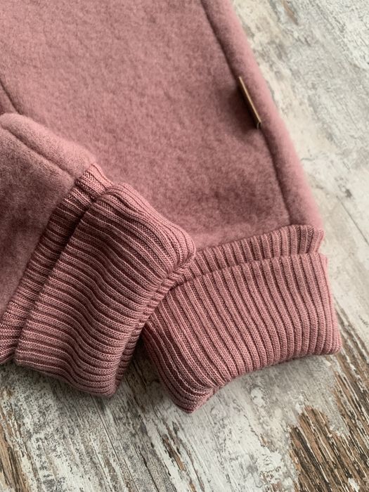 Spodnie puchacze z welny merino mikk-line brudny roz