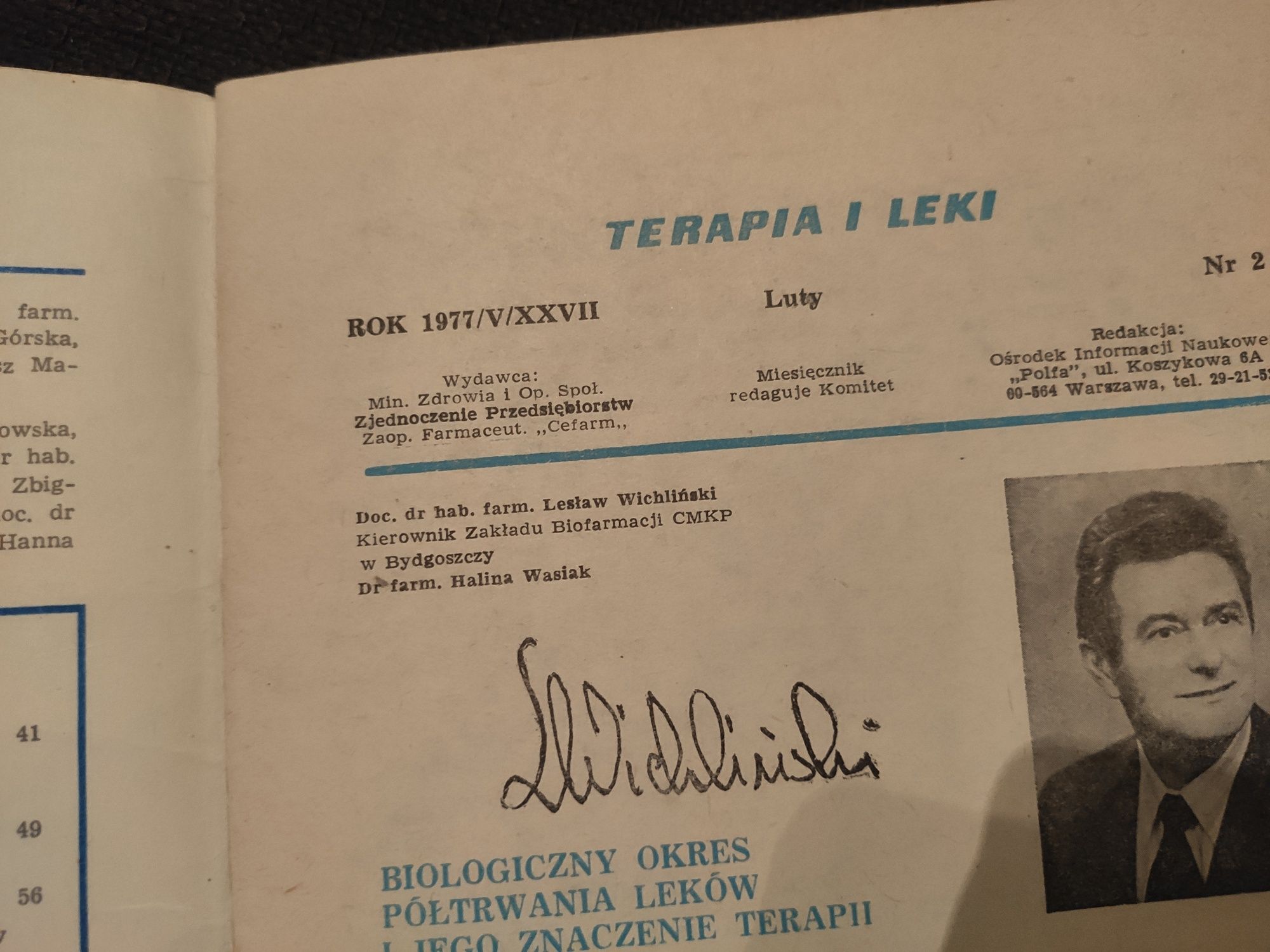 "Terapia i leki" miesięcznik medyczny z lutego 1977 r.!!Prawdziwy okaz