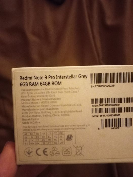 Xiaomi Redmi note 9 pro