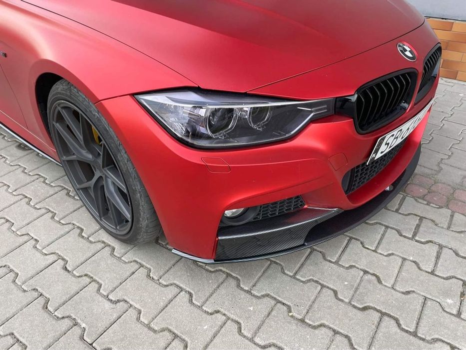 Dokładka Zderzaka Splitter BMW F30 F31 CZARNY POŁYSK / CARBON