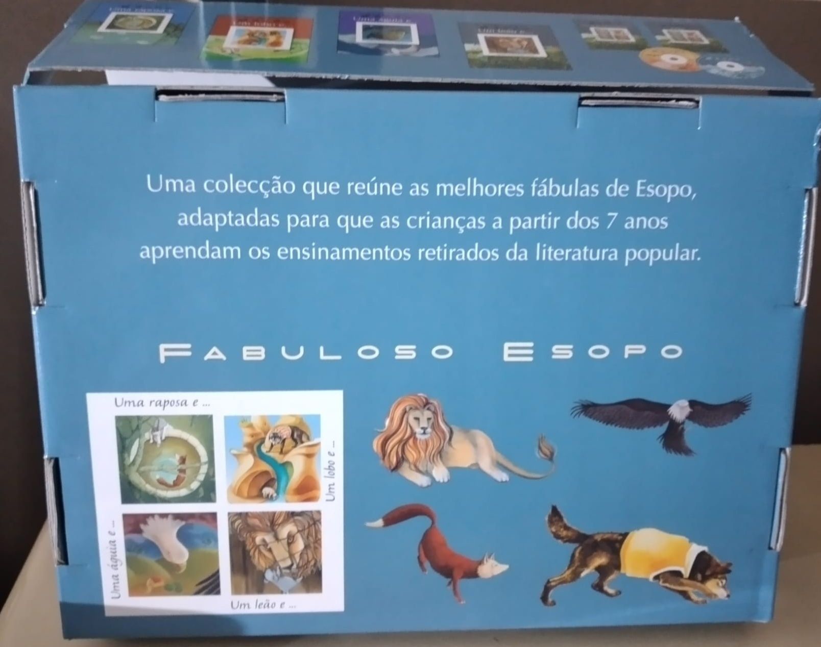 Fabuloso Esopo - 5 livros e 2 cd's de música novos na caixa original