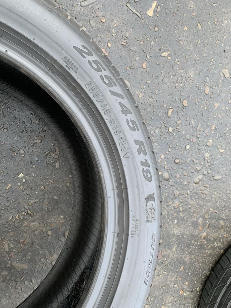 Шини 255/45 R19 пара Pirelli, 2021р, 6,5мм, літо