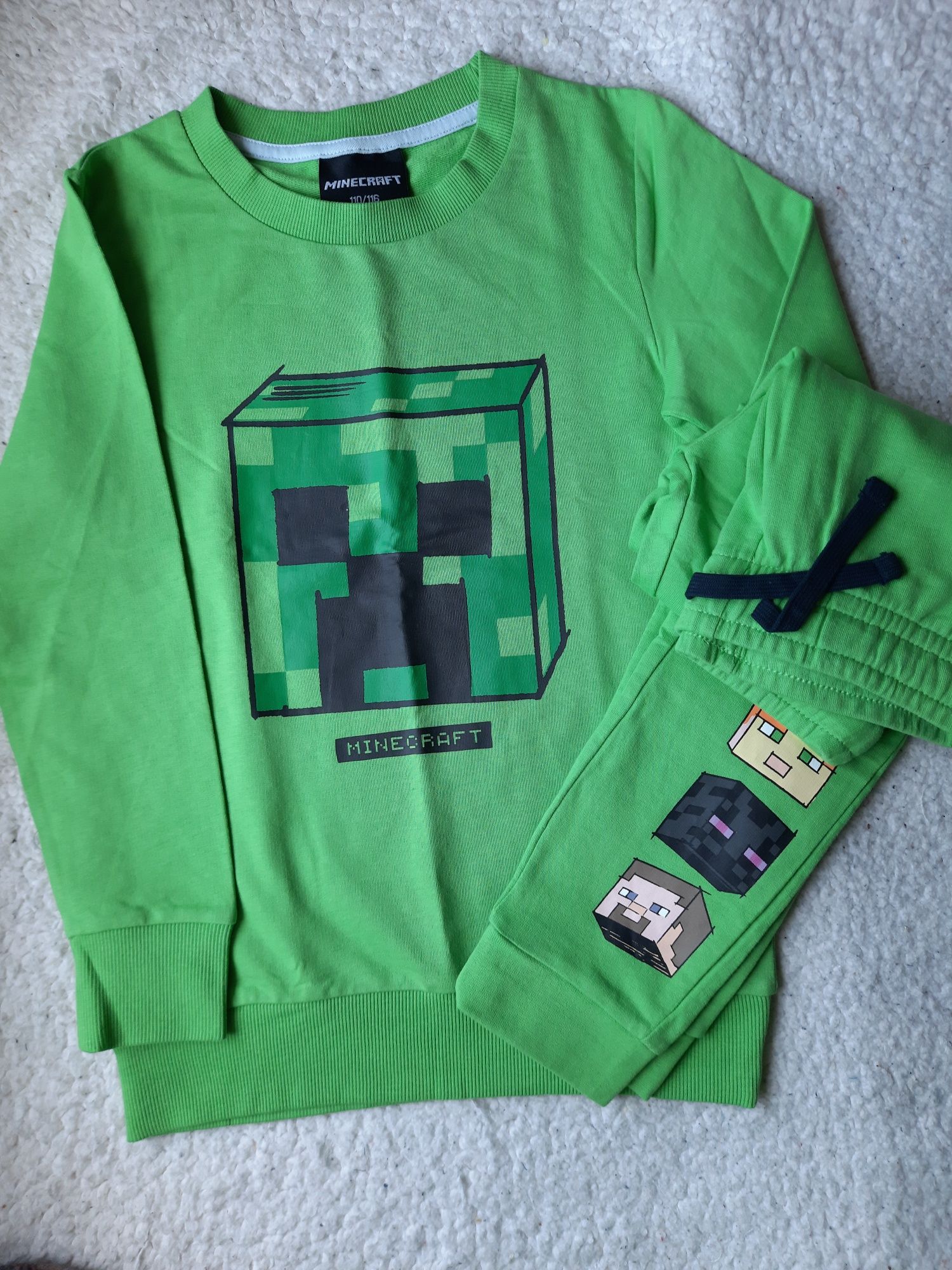 Minecraft spodnie,bluza nowe 110/116,122/128 ,134/140 ,146/152
