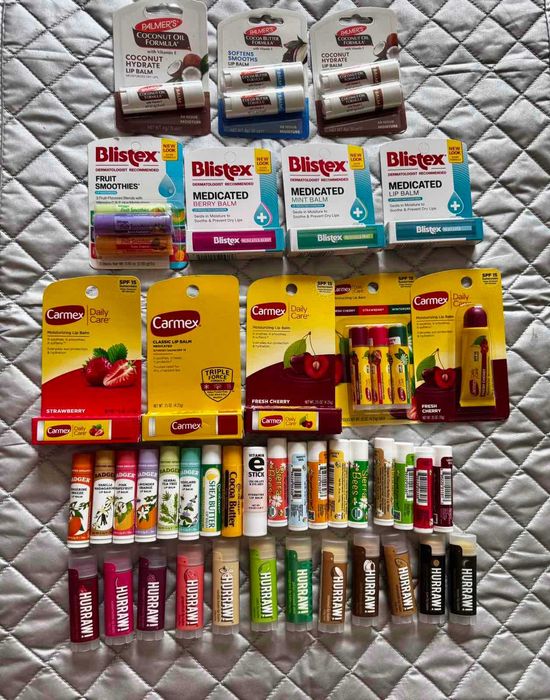 Бальзам для губ Sierra Carmex Palmers Reviva Hurraw Blistex Badger