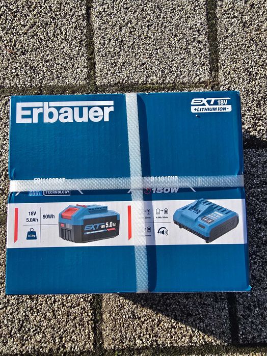 Zestaw Erbauer akumulator 5Ah z ładowarką 6A 18V