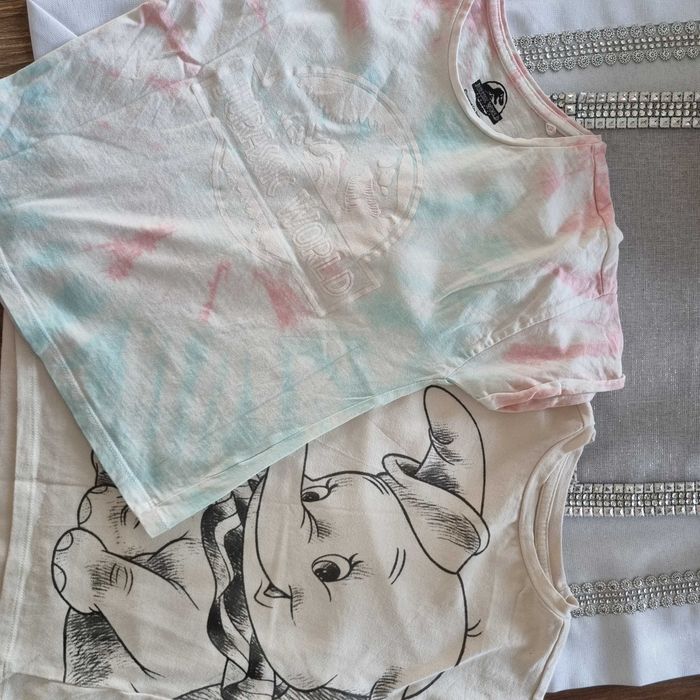 Zestaw ubrań r. 122 dziewczynka lato letnie bluzki T-shirt sukienka